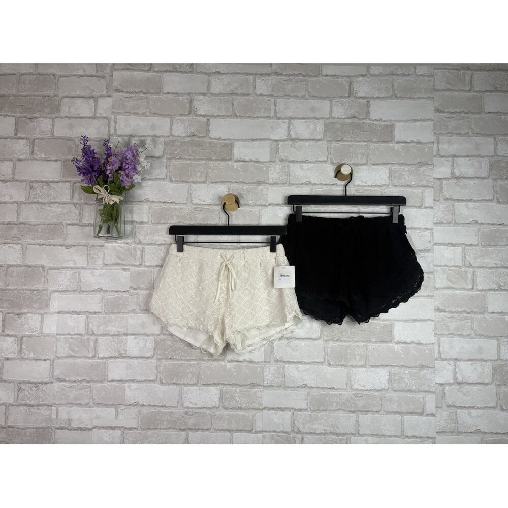 Two NWT Free Press Lacey Lined Sleep Shorts Pajamas